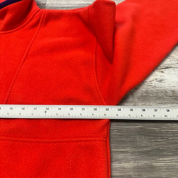 Vintage 90s Gap Arctic Light Fleece Red Purple Mens L 1/2 Zip Mock Neck Pullover - Picture 6 of 8